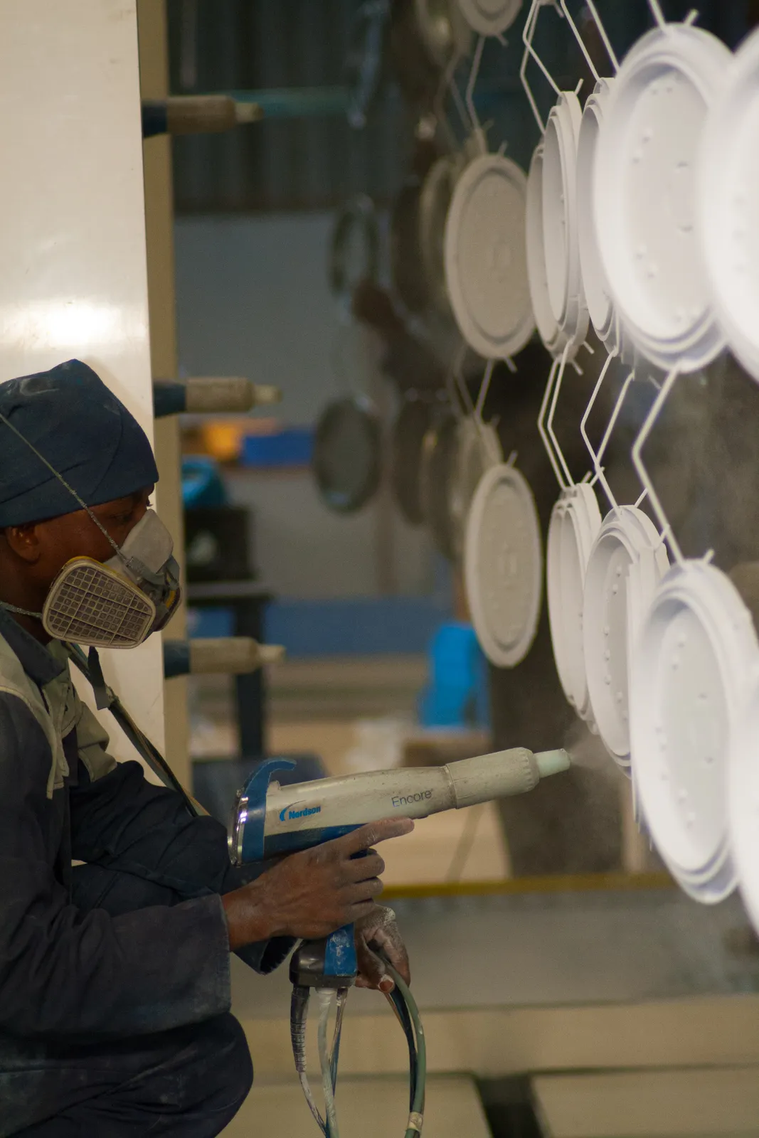 Powder coating application